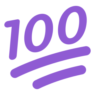 100 One-Hundred Emoji Decal (Lavender)